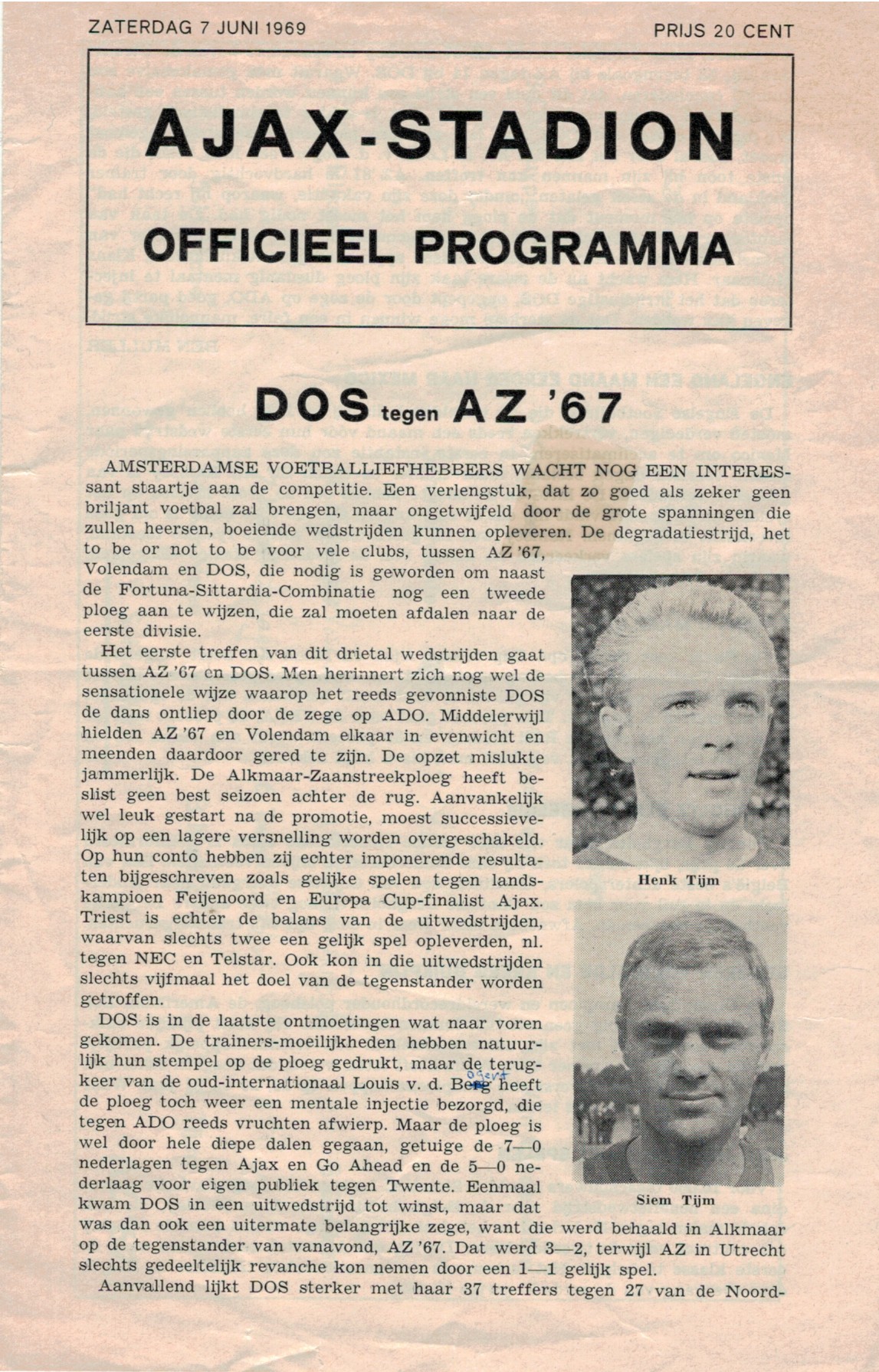 AZ Programma 7-jun-1969 DOS